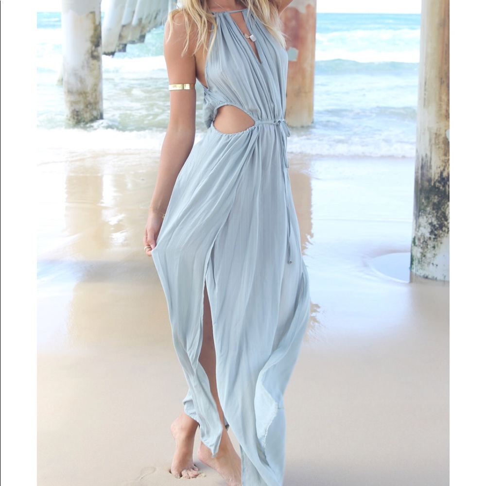 Snap skirt orchard dress, green